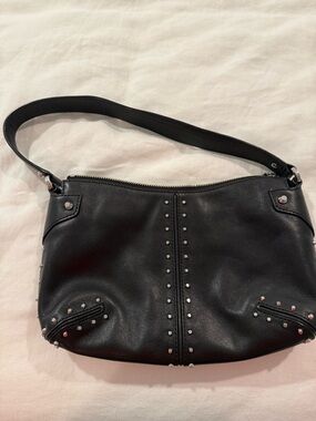 Michael Kors Black Studded Leather Shoulder Bag